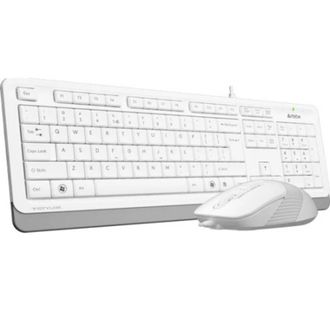 Комплект (клавиатура, мышь) A4Tech F1010 White USB - фото 1