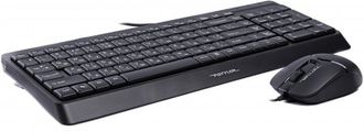 Комплект (клавіатура, миша) A4Tech F1512 Black USB - фото 2
