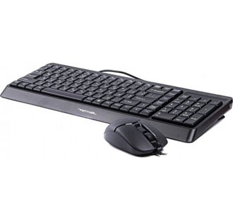 Комплект (клавіатура, миша) A4Tech F1512 Black USB - фото 3