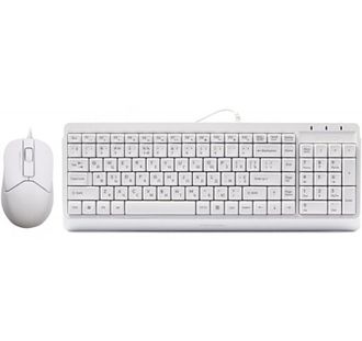Комплект (клавіатура, миша) A4Tech F1512 White USB - фото 1 Комплект (клавіатура, миша) A4Tech F1512 White USB - фото 1