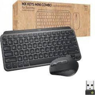 Комплект (клавиатура, мышь) беспроводной Logitech MX Keys Mini Combo for Business Graphite US (920-011061) - фото 1