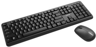 Комплект (клавиатура, мышка) Canyon SET-W20 Velvet Wireless Silent UA Black (CNS-HSETW02) - фото 1 Комплект (клавиатура, мышка) Canyon SET-W20 Velvet Wireless Silent UA Black (CNS-HSETW02) - фото 1