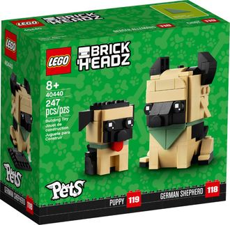 Конструктор Lego Brickheadz Немецкая овчарка и щенок (40440) - фото 1