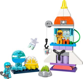 Конструктор Lego Duplo Town Приключения на космическом шаттле 3в1 (10422) - фото 10 Конструктор Lego Duplo Town Приключения на космическом шаттле 3в1 (10422) - фото 10