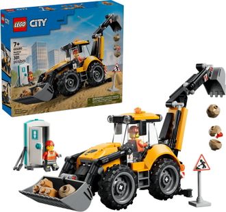 Конструктор LEGO City Желтый экскаватор-погрузчик (60480) - фото 3 Конструктор LEGO City Желтый экскаватор-погрузчик (60480) - фото 3