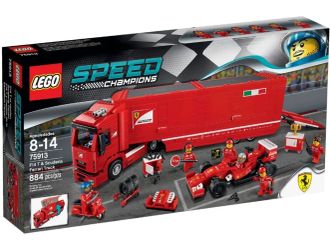 Конструктор LEGO Speed Champions Феррари F14 и грузовик Скудерии Феррари (75913) - фото 1