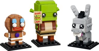 Конструктор Lego Brick Headz Шрек, Осел и Пряник (40923) - фото 2