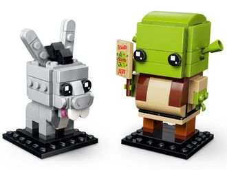 Конструктор Lego Brick Headz Шрек, Осел и Пряник (40923) - фото 3