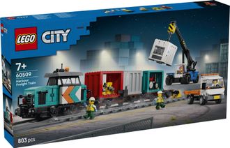 Конструктор Lego City Портовий вантажний поїзд із краном (60509) - фото 1