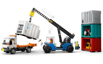 Конструктор Lego City Портовий вантажний поїзд із краном (60509) - фото 5