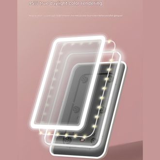 Дзеркало для макіяжу Xiaomi DOCO Cosmetic Mirror Portable with Lamp Flip version-Powder (FM002) - фото 3 Дзеркало для макіяжу Xiaomi DOCO Cosmetic Mirror Portable with Lamp Flip version-Powder (FM002) - фото 3