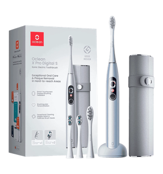 Умная зубная электрощетка Oclean X Pro Digital Set Electric Toothbrush Glamour Silver (6970810552584) - фото 1