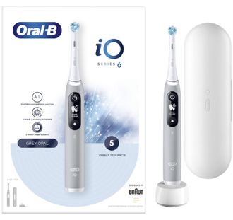 Електрична зубна щітка Oral-B iO Series 6 iOM6.1A6.1K Grey Opal Europe - фото 1 Електрична зубна щітка Oral-B iO Series 6 iOM6.1A6.1K Grey Opal Europe - фото 1
