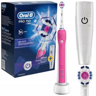 Електрична зубна щітка Oral-B PRO 750 D16 CrossAction Pink (D16.513.UX Pink) Europe - фото 1