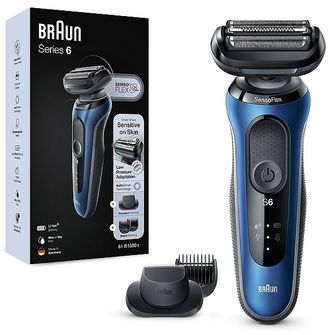 Електробритва Braun Series 6 61-B1500s синя/чорна - фото 1 Електробритва Braun Series 6 61-B1500s синя/чорна - фото 1