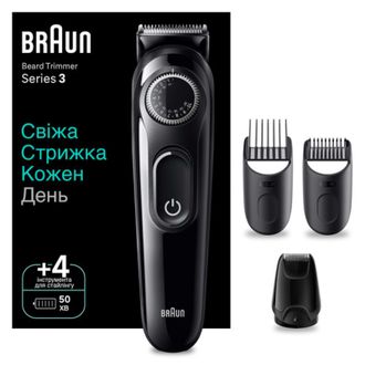 Тример для вусів і бороди Braun BeardTrimmer BT3420 - фото 1 Тример для вусів і бороди Braun BeardTrimmer BT3420 - фото 1