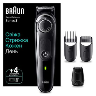 Тример для вусів і бороди Braun BeardTrimmer BT3440 - фото 1 Тример для вусів і бороди Braun BeardTrimmer BT3440 - фото 1