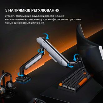 Кронштейн Anda Seat Stealth Pro II RGB 17"-42" White (AD-W-A9X-1S-BW) - фото 10