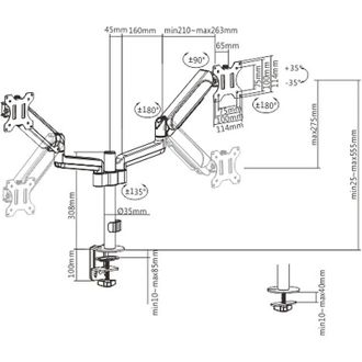 Кронштейн Gembird MA-DA2P-01 - фото 6 Кронштейн Gembird MA-DA2P-01 - фото 6