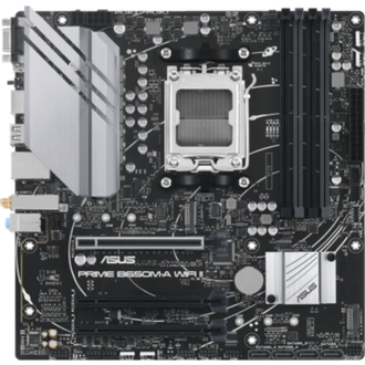 Материнcька плата ASUS PRIME B650M-A WIFI II sAM5 B650 4xDDR5 M.2 D-Sub HDMI DP WiFi BT mATX - фото 1