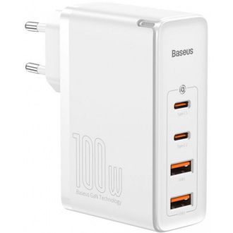 Сетевое зарядное устройство Baseus GaN2 Pro Quick Charger 100W White (CCGAN2P-L02) - фото 1