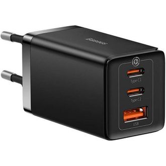Сетевое зарядное устройство Baseus GaN5 Pro Fast Charger USB + 2USB-C 65W (with Type-C to Type-C cable) Black (CCGP120201) - фото 1 Сетевое зарядное устройство Baseus GaN5 Pro Fast Charger USB + 2USB-C 65W (with Type-C to Type-C cable) Black (CCGP120201) - фото 1