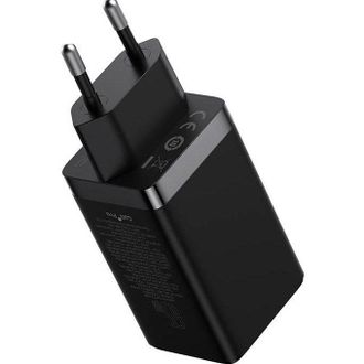 Сетевое зарядное устройство Baseus GaN5 Pro Fast Charger USB + 2USB-C 65W (with Type-C to Type-C cable) Black (CCGP120201) - фото 3 Сетевое зарядное устройство Baseus GaN5 Pro Fast Charger USB + 2USB-C 65W (with Type-C to Type-C cable) Black (CCGP120201) - фото 3