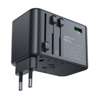 Мережевий зарядний пристрій Acefast Z1 Gan 5xUSB 75W (3xUSB-C + 2xUSB-A) Fast Charger (black) - фото 1 Мережевий зарядний пристрій Acefast Z1 Gan 5xUSB 75W (3xUSB-C + 2xUSB-A) Fast Charger (black) - фото 1