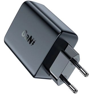 Сетевое зарядное устройство ACEFAST A29 GaN Dual Port Series 2xUSB-C 50W Black - фото 1