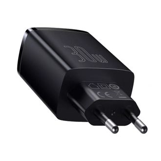 Сетевое зарядное устройство Baseus Compact Quick Charger 30W QC+ PD (1Type-C + 2USB) - Black - фото 3 Сетевое зарядное устройство Baseus Compact Quick Charger 30W QC+ PD (1Type-C + 2USB) - Black - фото 3