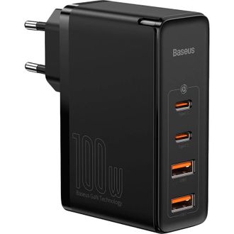 Мережевий зарядний пристрій Baseus GaN2 Pro Quick Charger 2C+2U 100W EU Black (CCGAN2P-L01) - фото 1 Мережевий зарядний пристрій Baseus GaN2 Pro Quick Charger 2C+2U 100W EU Black (CCGAN2P-L01) - фото 1