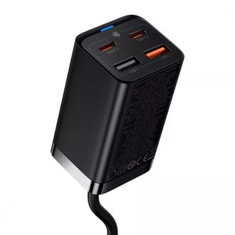Сетевое зарядное устройство Baseus GaN3 Pro 65W (2 Type-C + 2 USB) + Кабель Type-C to Type-C 100W (1m) CCGP040101 - фото 2 Сетевое зарядное устройство Baseus GaN3 Pro 65W (2 Type-C + 2 USB) + Кабель Type-C to Type-C 100W (1m) CCGP040101 - фото 2