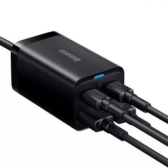Сетевое зарядное устройство Baseus GaN3 Pro 65W (2 Type-C + 2 USB) + Кабель Type-C to Type-C 100W (1m) CCGP040101 - фото 3 Сетевое зарядное устройство Baseus GaN3 Pro 65W (2 Type-C + 2 USB) + Кабель Type-C to Type-C 100W (1m) CCGP040101 - фото 3