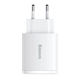 Сетевое зарядное устройство Baseus Compact Quick Charger 2U+C 30W White (CCXJ-E02) - фото 2