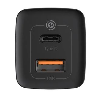 Мережевий зарядний пристрій Baseus GaN2 USB + Type-C 65W Black (CCGAN2L-B01) - фото 3