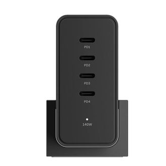 Мережевий зарядний пристрій Native Union Fast GaN Charger PD 140W Desktop USB-C 4-Port Black (FAST-PD140-BLK-EU) - фото 2 Мережевий зарядний пристрій Native Union Fast GaN Charger PD 140W Desktop USB-C 4-Port Black (FAST-PD140-BLK-EU) - фото 2