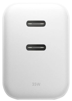 Мережевий зарядний пристрій Native Union Fast GaN Charger PD 35W Dual USB-C Port White (FAST-PD35-WHT-EU) - фото 2
