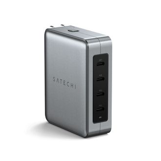 Сетевое зарядное устройство Satechi 145W USB-C 4-Port PD GaN Travel Charger Space Gray (ST-W145GTM) - фото 1