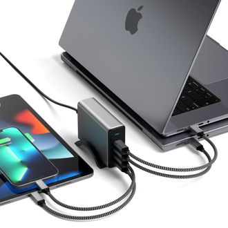 Мережевий зарядний пристрій Satechi 165W USB-C 4-Port PD GaN Charger Space Gray (ST-UC165GM-EU) - фото 3 Мережевий зарядний пристрій Satechi 165W USB-C 4-Port PD GaN Charger Space Gray (ST-UC165GM-EU) - фото 3