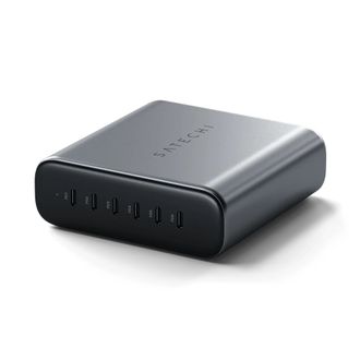 Мережевий зарядний пристрій Satechi 200W USB-C 6-Port PD GaN Charger Space Gray (ST-C200GM-EU) - фото 2