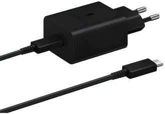 Зарядное устройство Samsung 45W PD Compact Power Adapter with Type-C cable Black (EP-T4511XBEGEU) - фото 1 Зарядное устройство Samsung 45W PD Compact Power Adapter with Type-C cable Black (EP-T4511XBEGEU) - фото 1