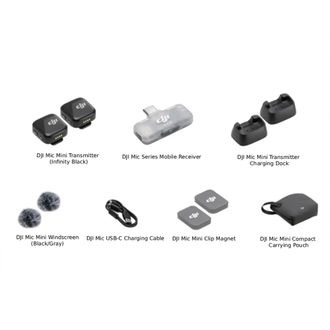 Микрофонная радиосистема DJI Mic Mini Mobile Version (2 TX + 1 Mobile RX) (CP.RN.00000458.01) - фото 4 Микрофонная радиосистема DJI Mic Mini Mobile Version (2 TX + 1 Mobile RX) (CP.RN.00000458.01) - фото 4