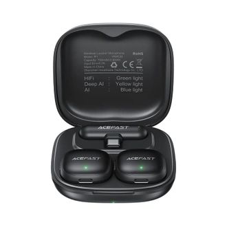Беспроводной петличный микрофон Acefast [R1] Wireless Magnetic Lavalier Microphones (Black) - фото 1