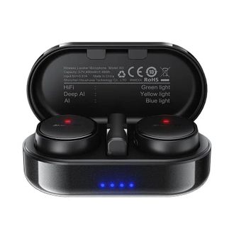 Беспроводной петличный микрофон Acefast [R3] Wireless Magnetic Lavalier Microphones (Black) - фото 1