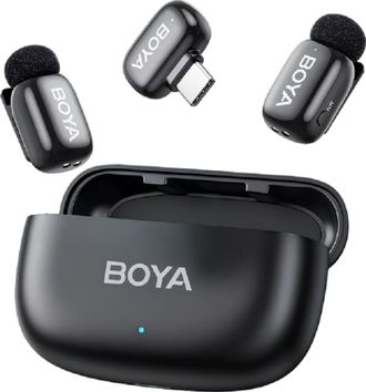 Бездротовий петличний мікрофон BOYA mini-14 Type-C Black - фото 1 Бездротовий петличний мікрофон BOYA mini-14 Type-C Black - фото 1