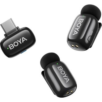 Бездротовий петличний мікрофон BOYA mini-23 Type-C Black - фото 1 Бездротовий петличний мікрофон BOYA mini-23 Type-C Black - фото 1