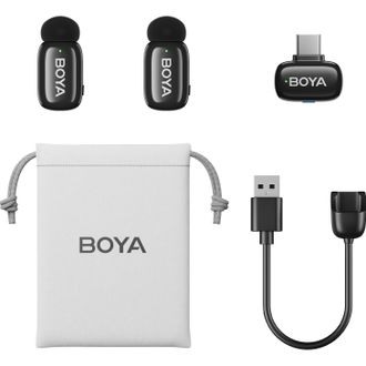 Бездротовий петличний мікрофон BOYA mini-23 Type-C Black - фото 5 Бездротовий петличний мікрофон BOYA mini-23 Type-C Black - фото 5