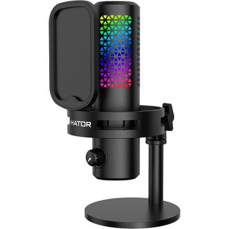 Микрофон HATOR Dreamcast X RGB (ESS10) black - фото 1 Микрофон HATOR Dreamcast X RGB (ESS10) black - фото 1