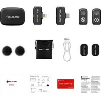 Микрофонная радиосистема Hollyland LARK A1 Combo (2TX+Lightning RX+USB-C RX) Space Gray - фото 5 Микрофонная радиосистема Hollyland LARK A1 Combo (2TX+Lightning RX+USB-C RX) Space Gray - фото 5
