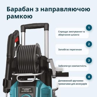 Мінімийка високого тиску Konner&Sohnen KSPW160V-BL - фото 6